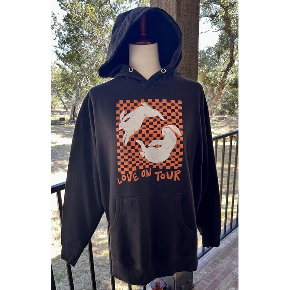 Harry Styles Love On Tour Official Long Sleeve Hoodie Sweatshirt XL Black - Picture 6 of 7